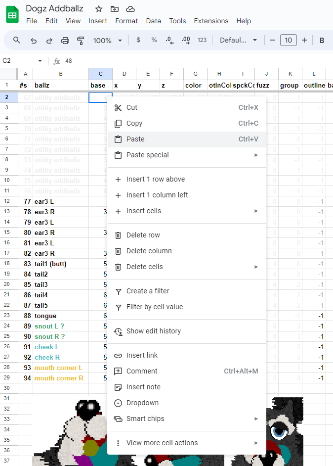 Step 4: Paste into Spreadsheet