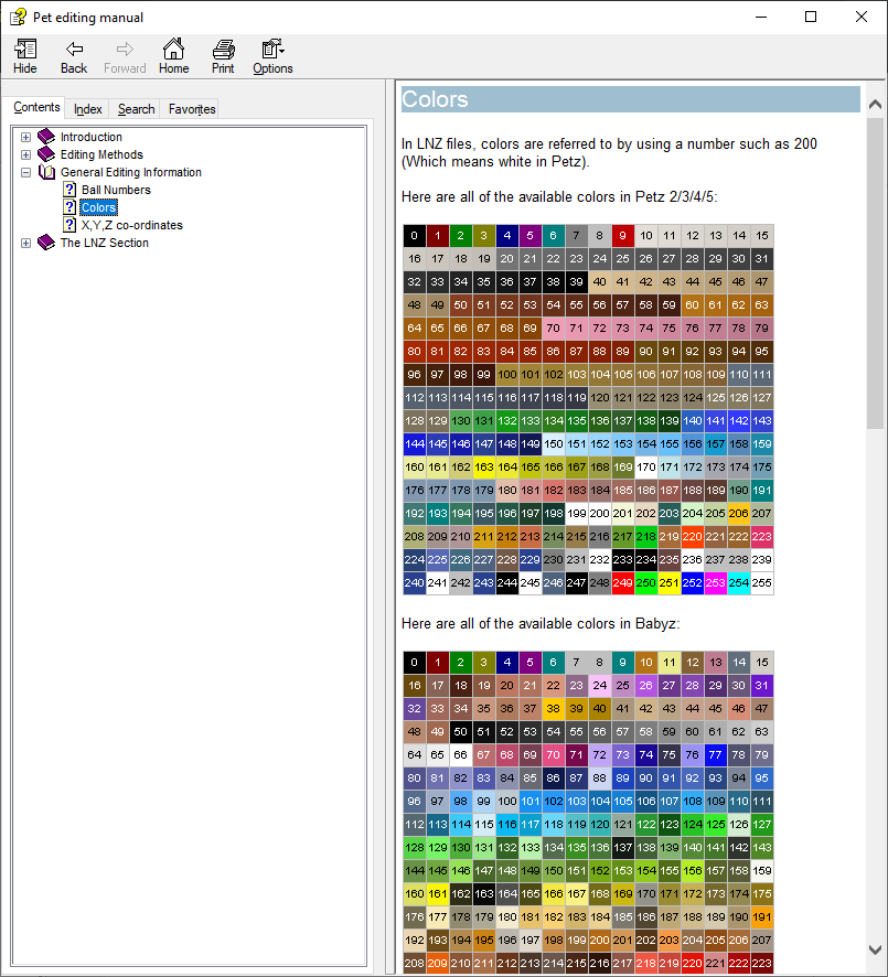 Step 9: Petz Color Chart