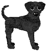 Posed dog in dali pose